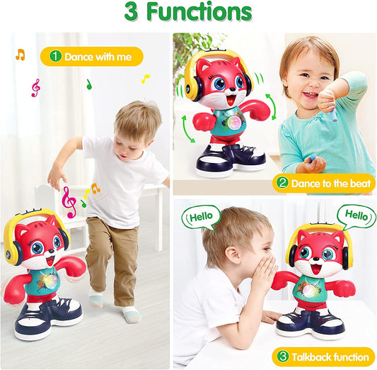Baby Toys 12-18 Months Dancing Cat Toddlers Toys for 1 Year Old Boys Girls with Music & Recording Kids Interactive Early Learning Educational Toys for 1 2 3 Year Old Boys Girls Gift
