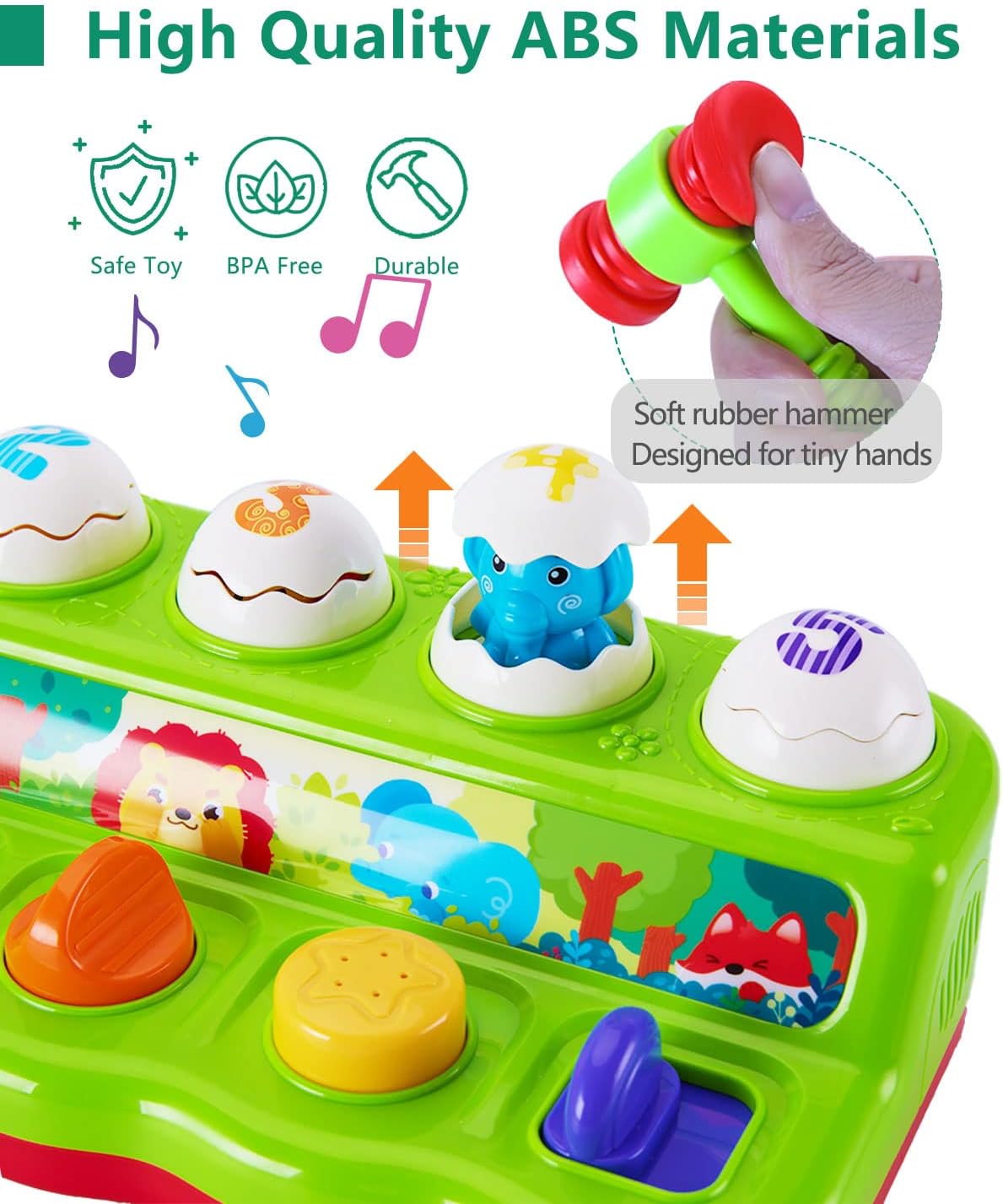 1 Year Old Toys for Boys Girls Birthday Gift, Baby & Toddler Toys, Cause and Effect Pop Up Toy with Music and Light for Toddlers 1-3, Toddler Learning Educational Toys for 1+ Year Old