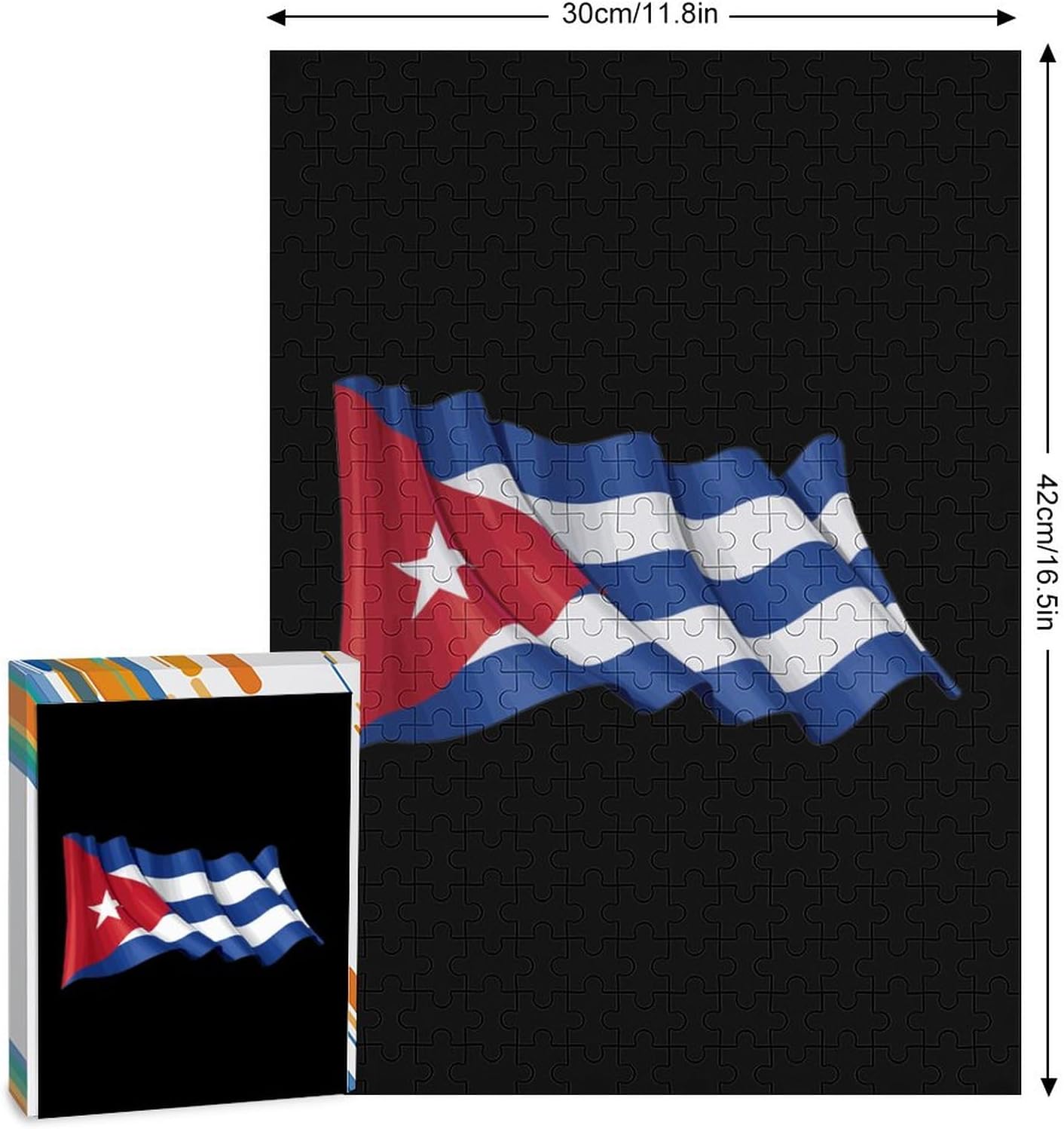 Cuba Flag Jigsaw Puzzles Funny Puzzle Toy Gift Wall Art for Family