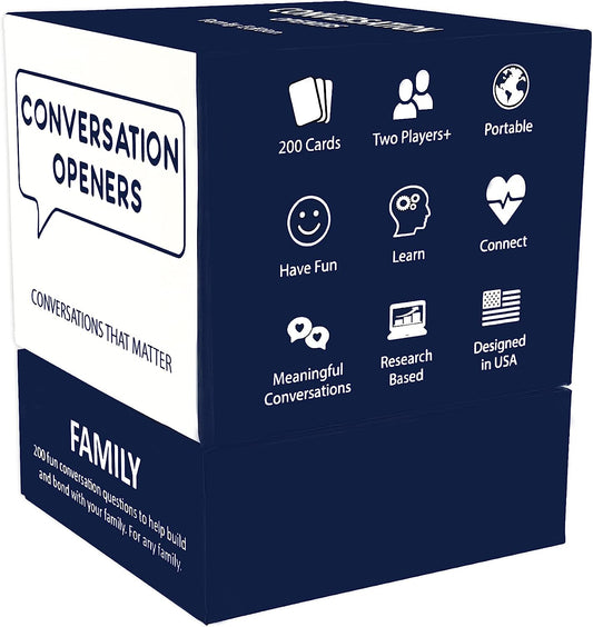 200 Family Conversation Cards - Fun Family Game for Adults, Kids, and Teens - Build Relationships and Bond - Get to Know Each Other Better for Family Game Night or on Vacation