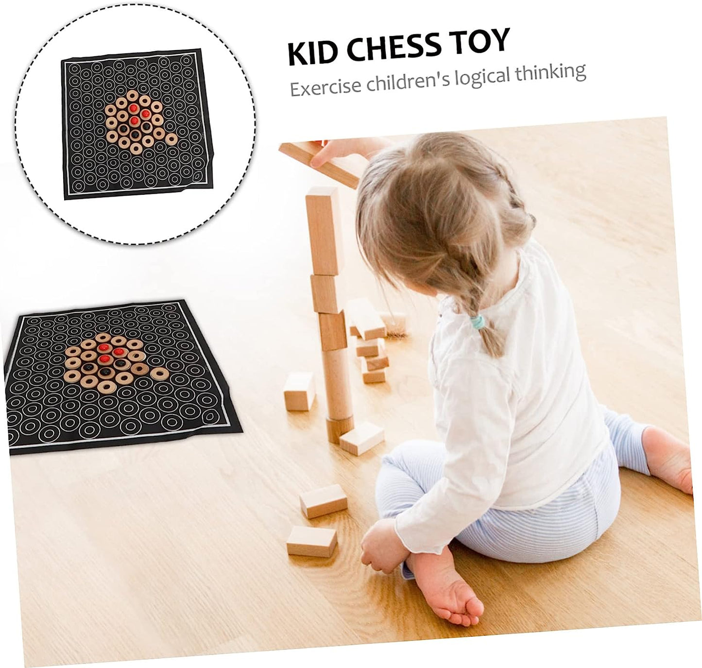 1 Set Strategy Board Game Kids Puzzle Wooden Puzzle for Wooden Chess Board Abalone Chess Game Chess for Kids Abstract Chess Game Cloth Push Chess Abalone Table Game