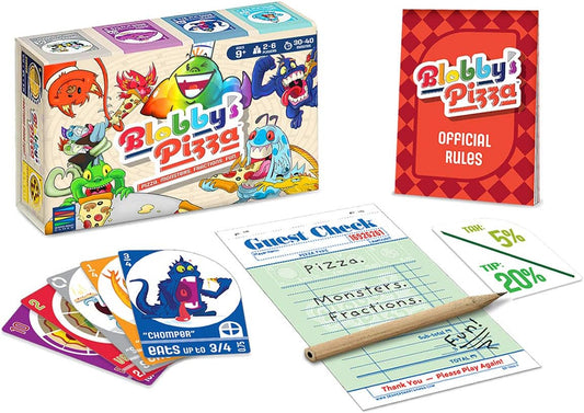 Blobby's Pizza Math Card Game: Crazy Fun Strategic Pizza Eating Contest Between Cute Monsters!