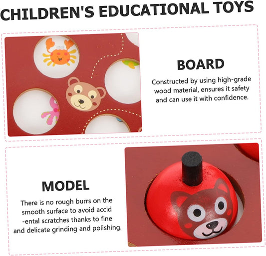 1 Set Memory Board Game Educational Toys Wooden Board Game Playsets Training Educational Toys Memory Training Game Jigsaw Puzzle Parent- Wooden