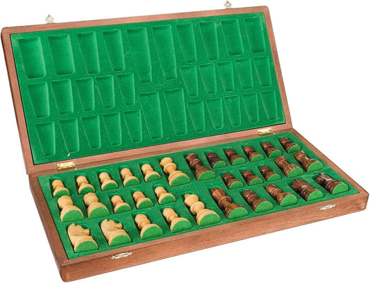 Wooden Tournament Chess Set with Wooden Board and Chess Pieces - Chessmen - European (21" (52cm) - Staunton St.)
