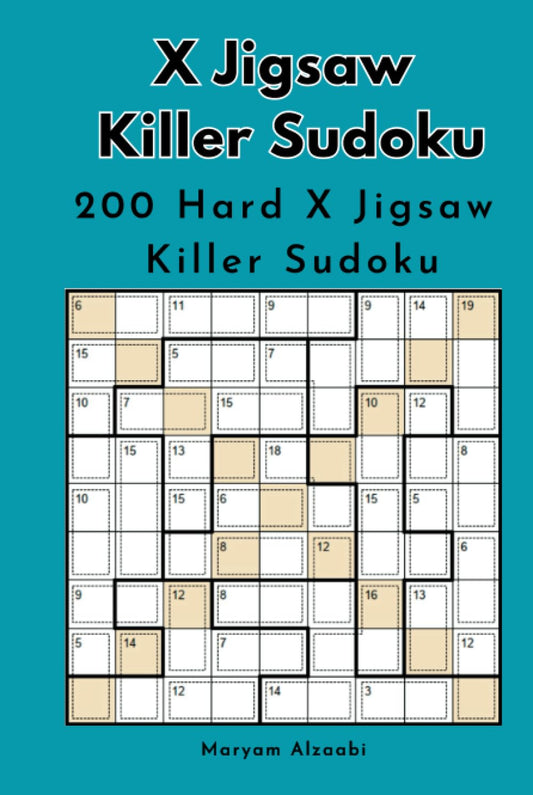 200 X Killer Sudoku: X Jigsaw Killer Sudoku with solutions