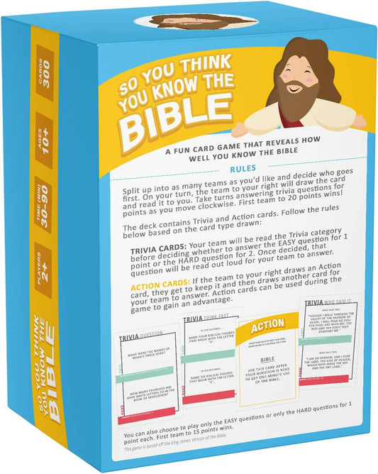 A Fun Bible Trivia Game for Families, Fellowships and Bible Study - A Great Christian Gift