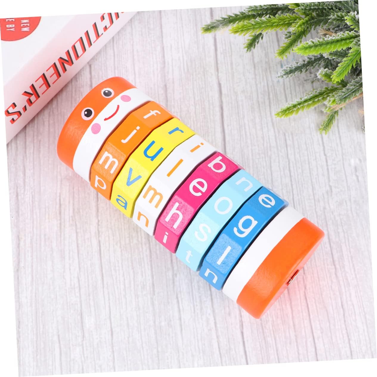 2 Pcs Kids Educational Toys Childrens Toys Cylindrical Puzzle Cube Kids Cube Puzzle Toy Baby Wooden Wooden Cube Finger Cube
