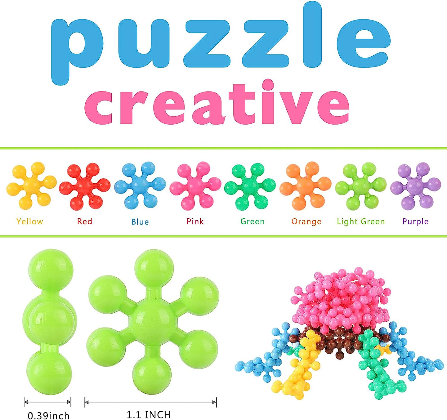 200 Pieces Building Blocks Kids STEM Toys Educational Discs Sets Interlocking Solid Plastic for Preschool Boys and Girls Aged 3+, Safe Material Creativity