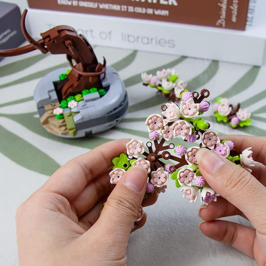 Cherry Blossom Tree Plant Sets, Mini Botanical Collection & Flower Bouquet Building Kit Gift for Adults Teens,DIY Projects, Creative Activity Birthday (Cherry Blossom Tree)