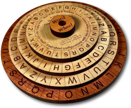 Word Wheel Puzzle - Find at Least Two 4-Letter Words at Once
