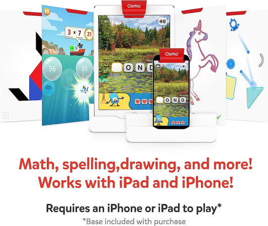 Genius Starter Kit for iPad - 5 Educational Learning Games - Ages 6-10 - Math, Spelling, Creativity & More - STEM Toy Gifts for Kids, Boy & Girl - Ages 6 7 8 9 10 (iPad Base Included)
