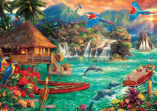 Island Life - 500 Piece Jigsaw Puzzle & Summertime - 500 Piece Jigsaw Puzzle