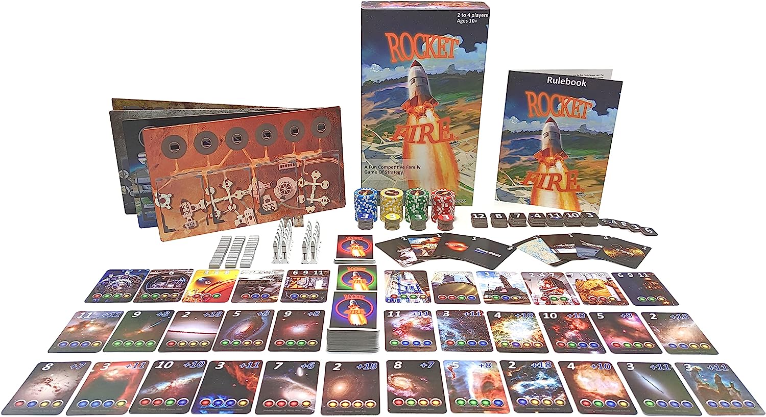Rocket Fire - Family Board Game - Board Game for Adults and Family - Space Game - Ages 10 and Up - Average Play Time 30 Minutes - for 2 to 4 Players
