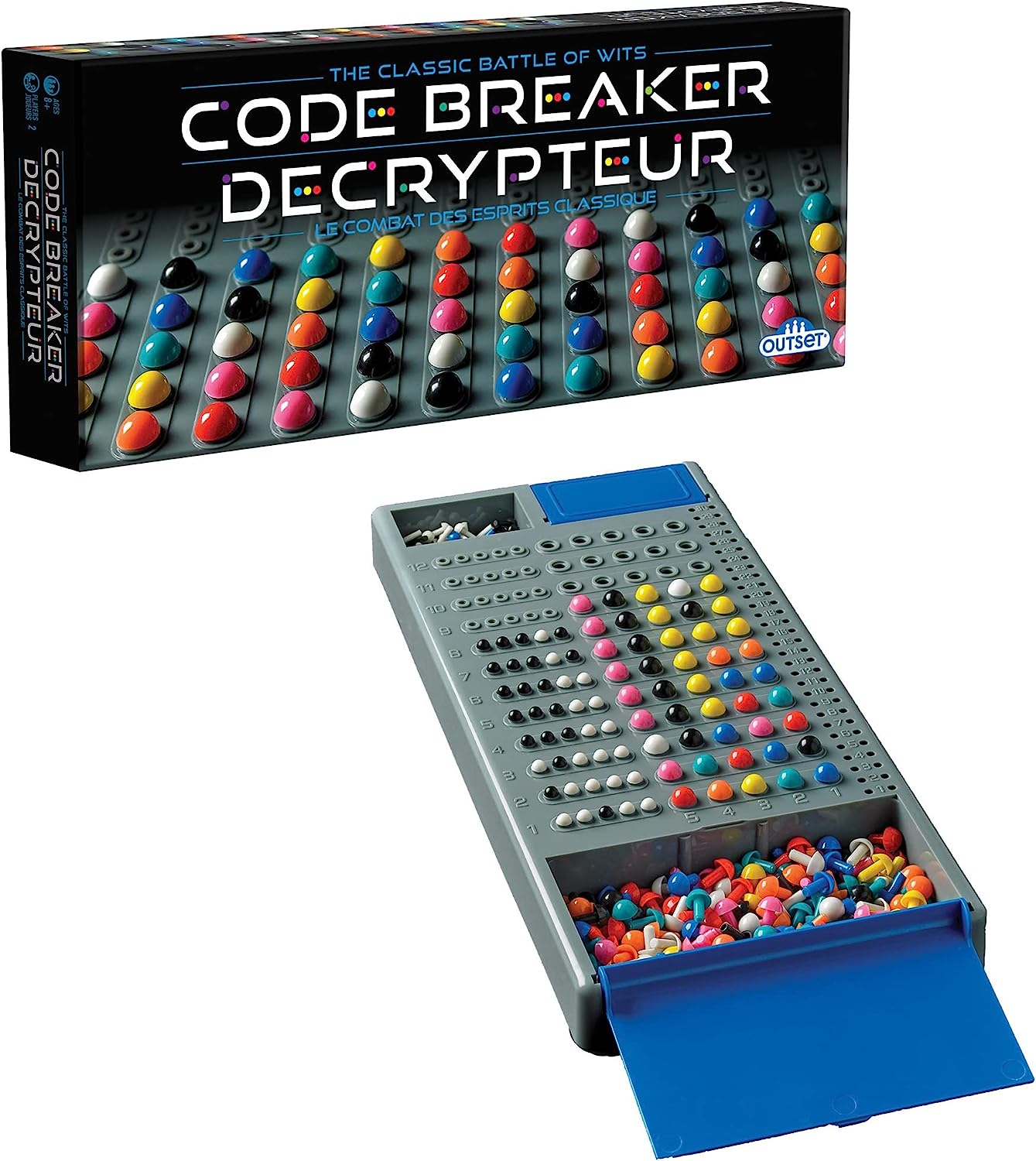 Code Breaker - The Classic Battle of Wits, Logic & Deduction Head-to-Head, Strategy Code Creating & Cracking Peg Game, , Ages 8+, 2 Players