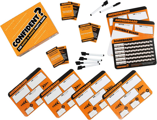 CONFIDENT? Board Game | Great Group Party Game for Family Game Night | Trivia with a Twist for Adults, Kids & Teens | Ages 8+ | 2-30 Players | Average Playtime 30 Minutes | Made by Confident Games