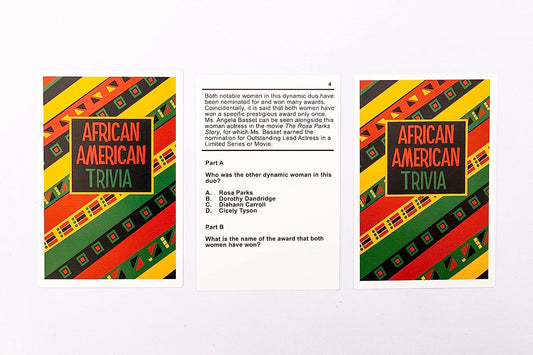 Creative Tools 4 School African American Trivia Cards-STEM & Education, Politics, Law, Arts & Entertainment, and Sports. (Also Includes Discussion Questions)