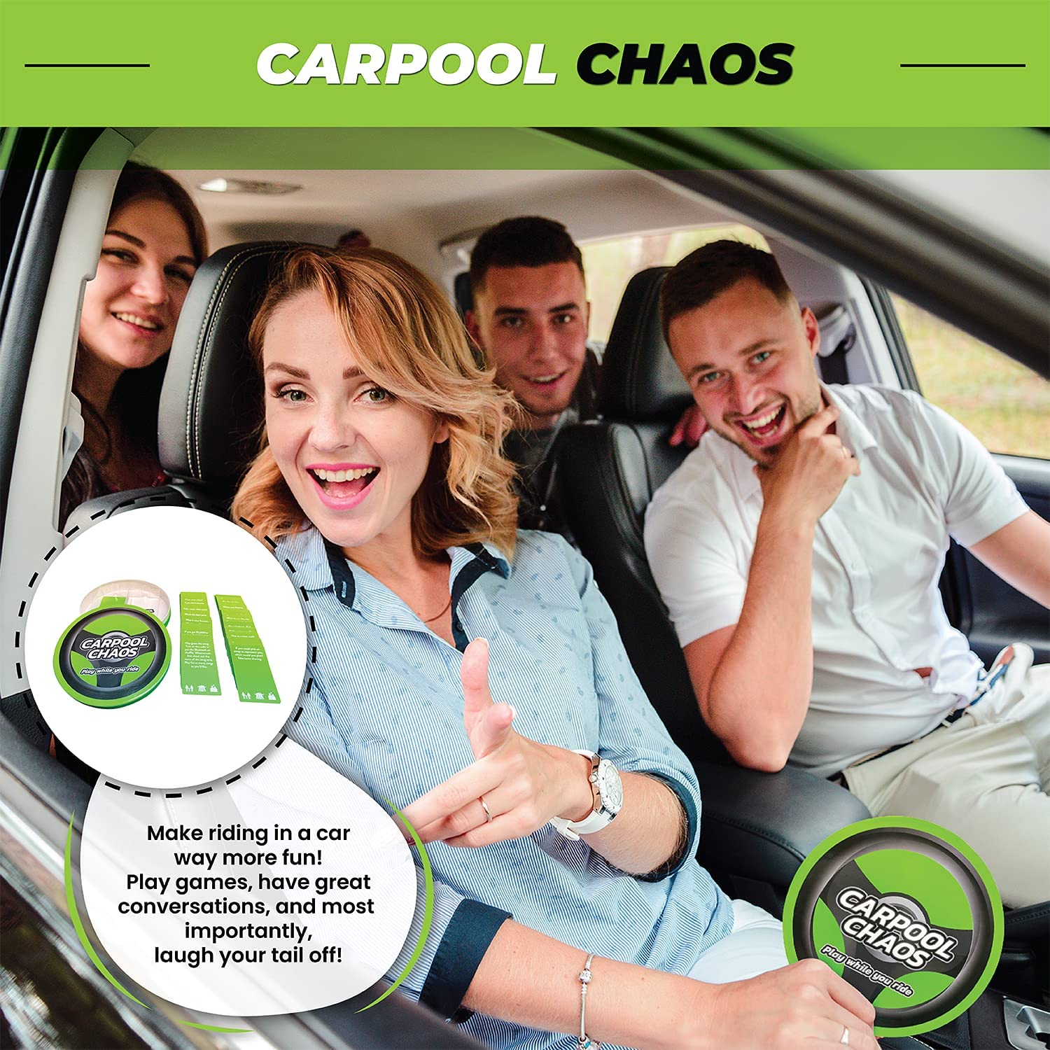 Carpool Chaos - Car Games, Travel Games, Road Trip Games, Travel Games for Kids 8-12, Road Trip Essentials Kids, Car Game Kids, Road Trip Essentials For Adults, Kids Travel Activity, Travel Essentials