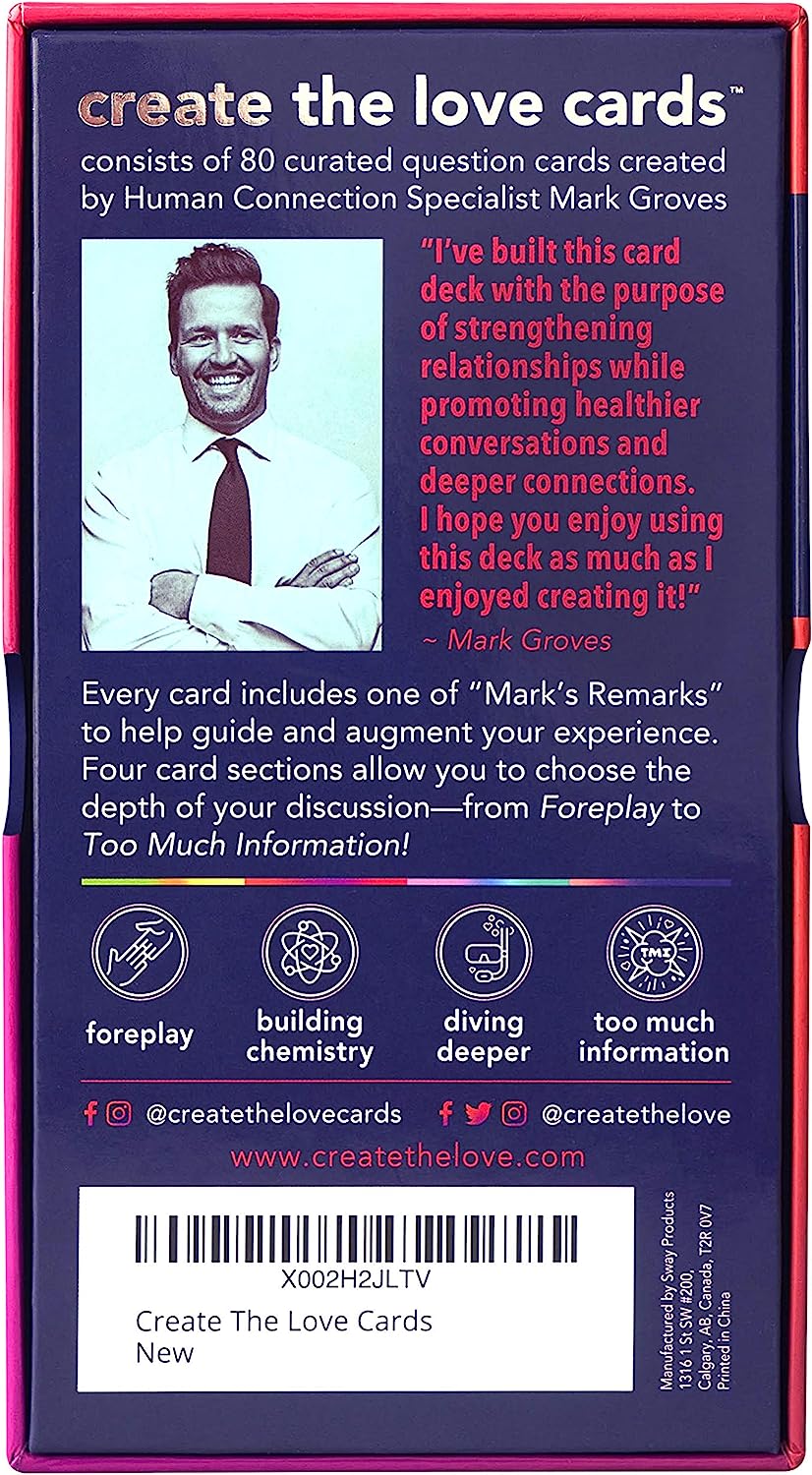 Cards: Dating and Relationship Conversation Starters. This Couples Card Game Improves Date Night, Deepens Intimacy and Strengthens Communication. Conversation Cards for Couples Gifts.
