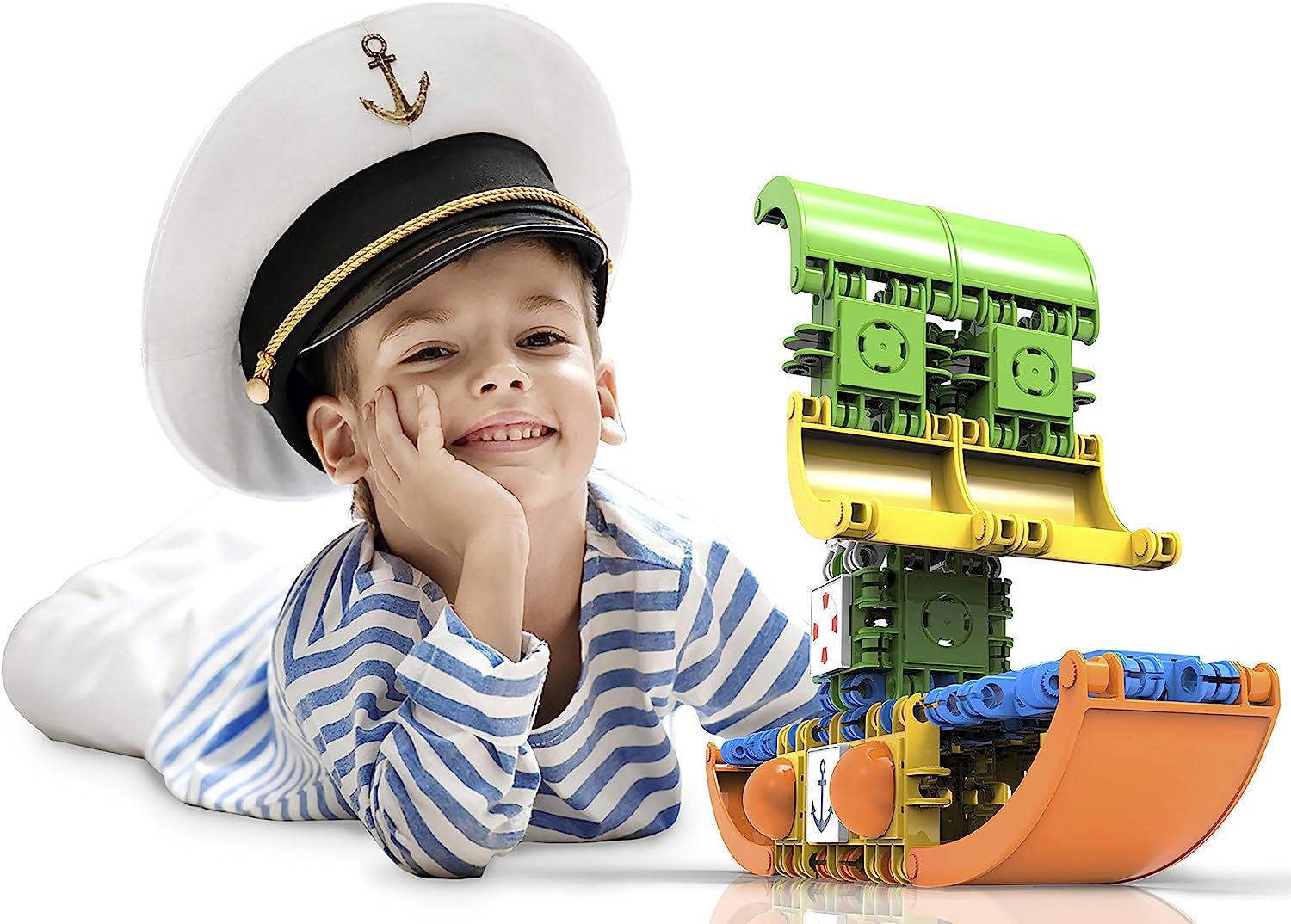 Construction Toys, 73 Piece Set of Building Toys, Set for 3 Year Old Boys and Girls, Educational Toys with STEM Toys & Games