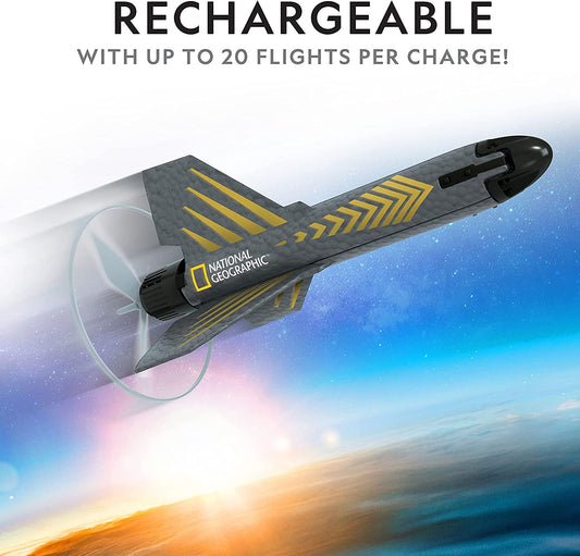 Rocket Launcher for Kids – Patent-Pending Motorized Air Rocket Toy, Launch up to 200 ft. with Safe Landing, Kids Outdoor Toys & Model Rockets, Gifts for Boys and Girls, Space Toys