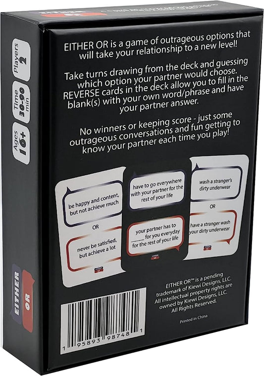 Couples Card Game of Outrageous Options - Fun Couples Date Night Game