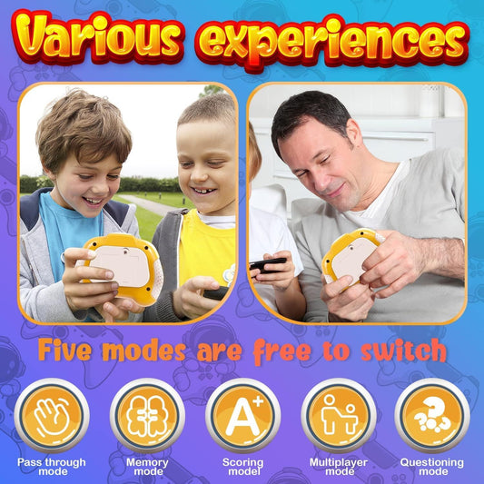 Handheld Game Toy, Pop Pro Toy Fidget It, Press Bubble Sound Light-Up Toys, Puzzle Game Anti-Anxiety Autism Sensory Toys, Silicona Squeeze Stress Relief Birthday Gifts for Children Adults Kids Age 3+