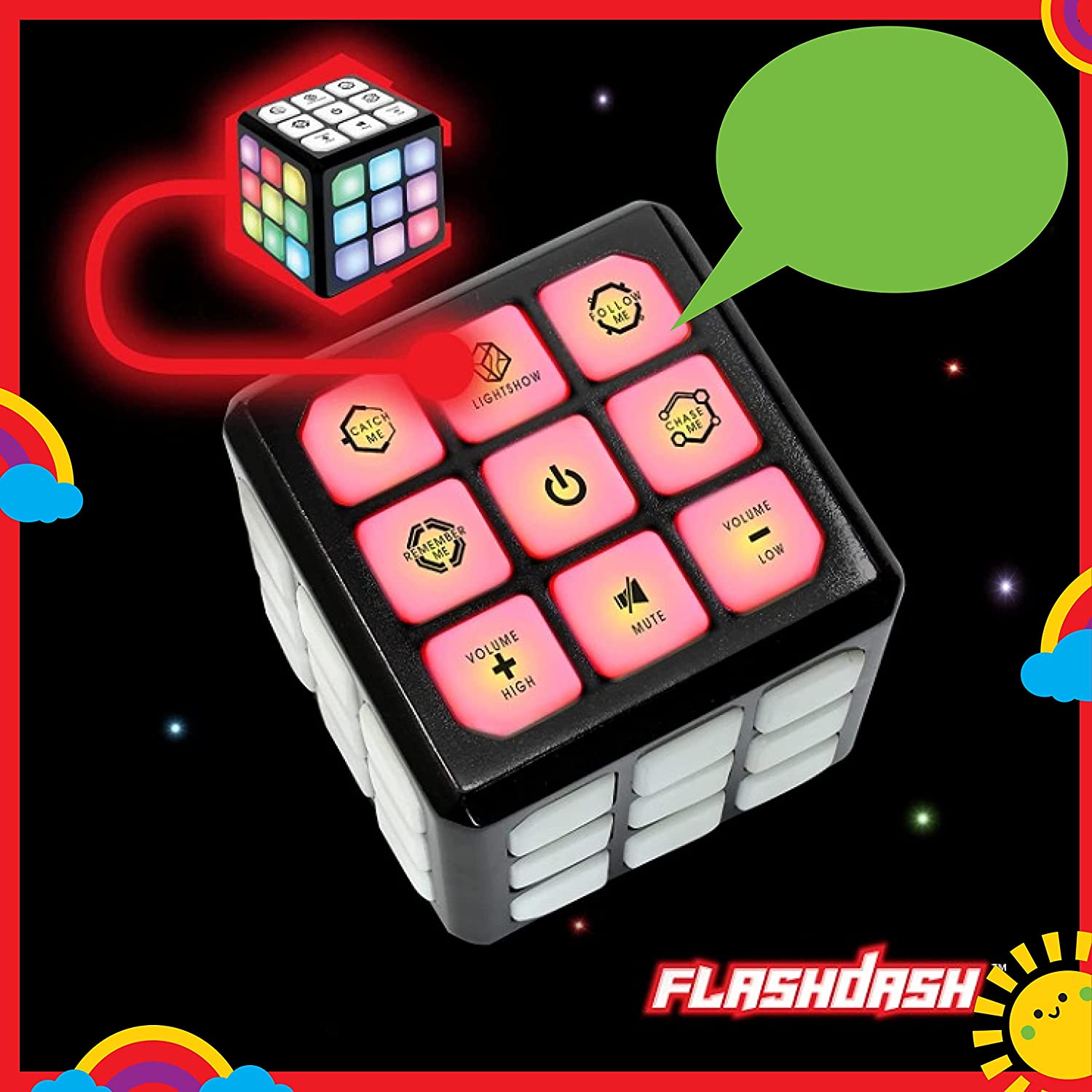 Flashing Cube Electronic Memory & Brain Game | 4-in-1 Handheld Game for Kids | STEM Toy for Kids Boys and Girls | Fun Gift Toy for Kids Ages 6-12 Years Old