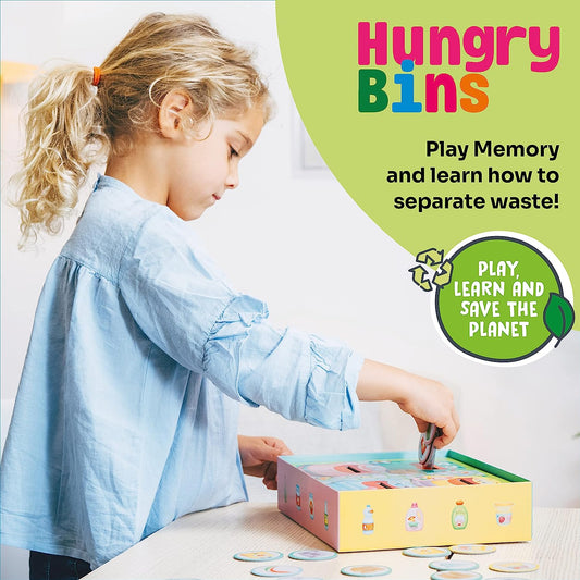 Hungry Bins Board Game- Educational Games for Kids Ages 3-6 -Learning Resources -Kindergarten Learning Activities - Toddler Games - Learning Games for Kids - Birthday Gift for Kids