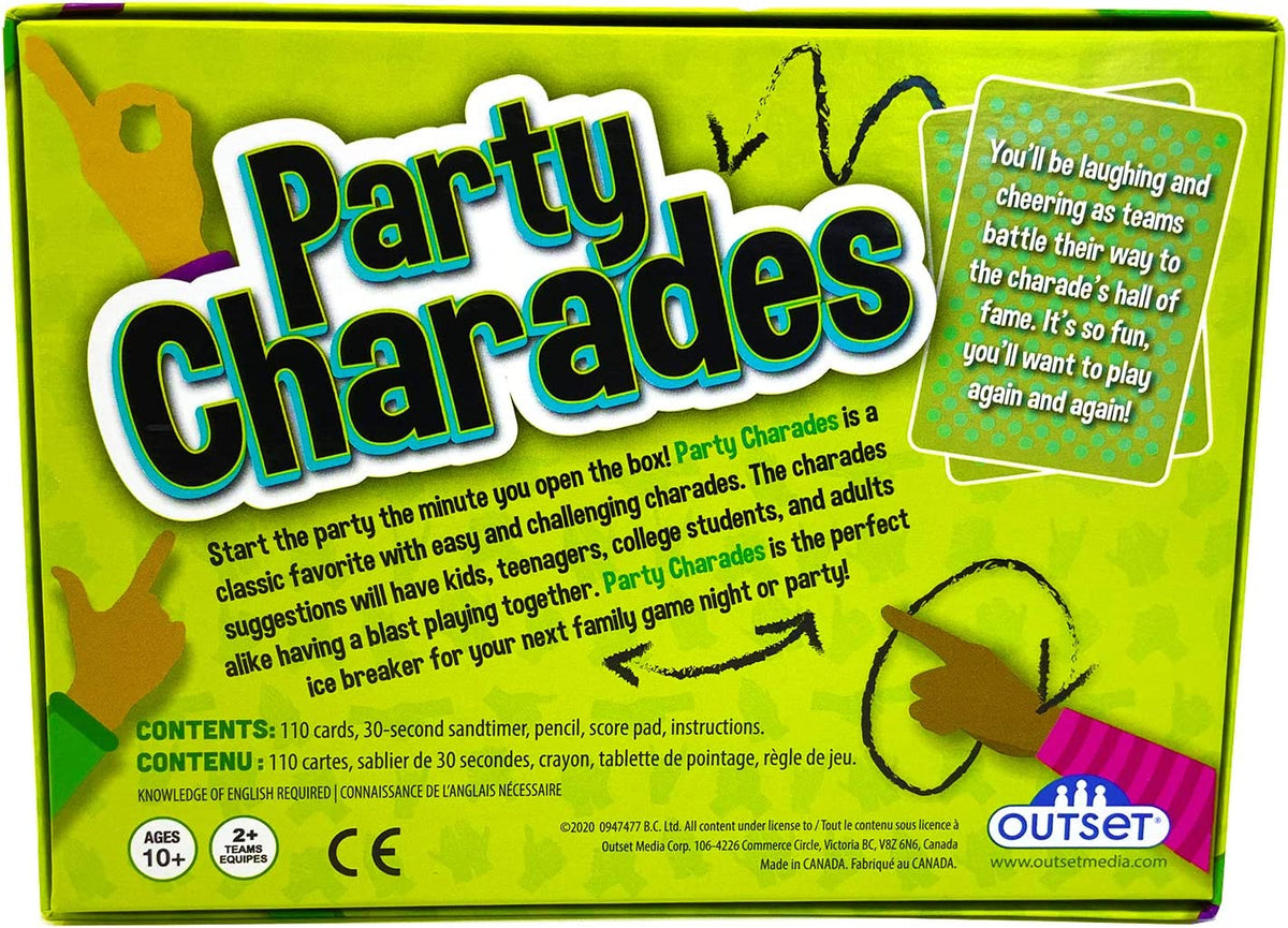 Party Charades Game – Contains 550 charades – Great Family Game for 2 or More Players Ages 10 and up by