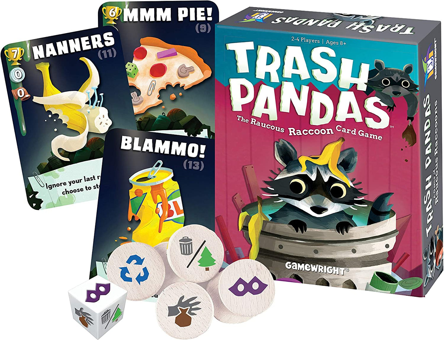 Trash Pandas - The Raucous Raccoon Card Game - 252 & Taco Cat Goat Cheese Pizza