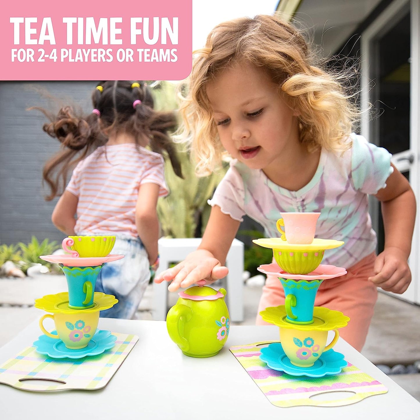 Teacup Pile-Up! Relay Game, Preschool Board Game, Gift for Kids Ages 4+