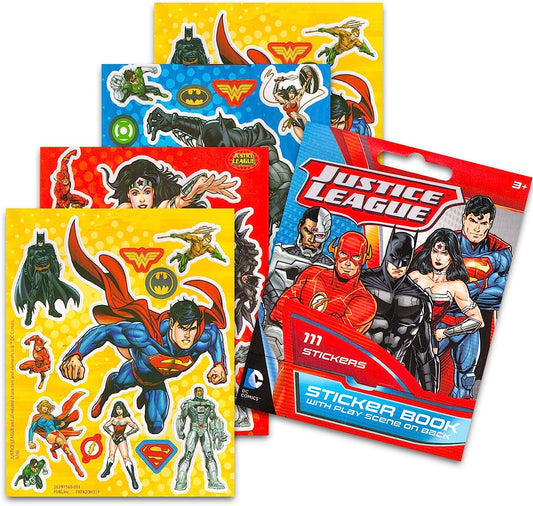 DC Super Friends Memory Match Game for Toddlers, Kids - 3 Pc Preschool Bundle with Ba an, Wonder Woman, Superman Memory Game Plus Justice League Stickers and More | Superhero Learning Toys