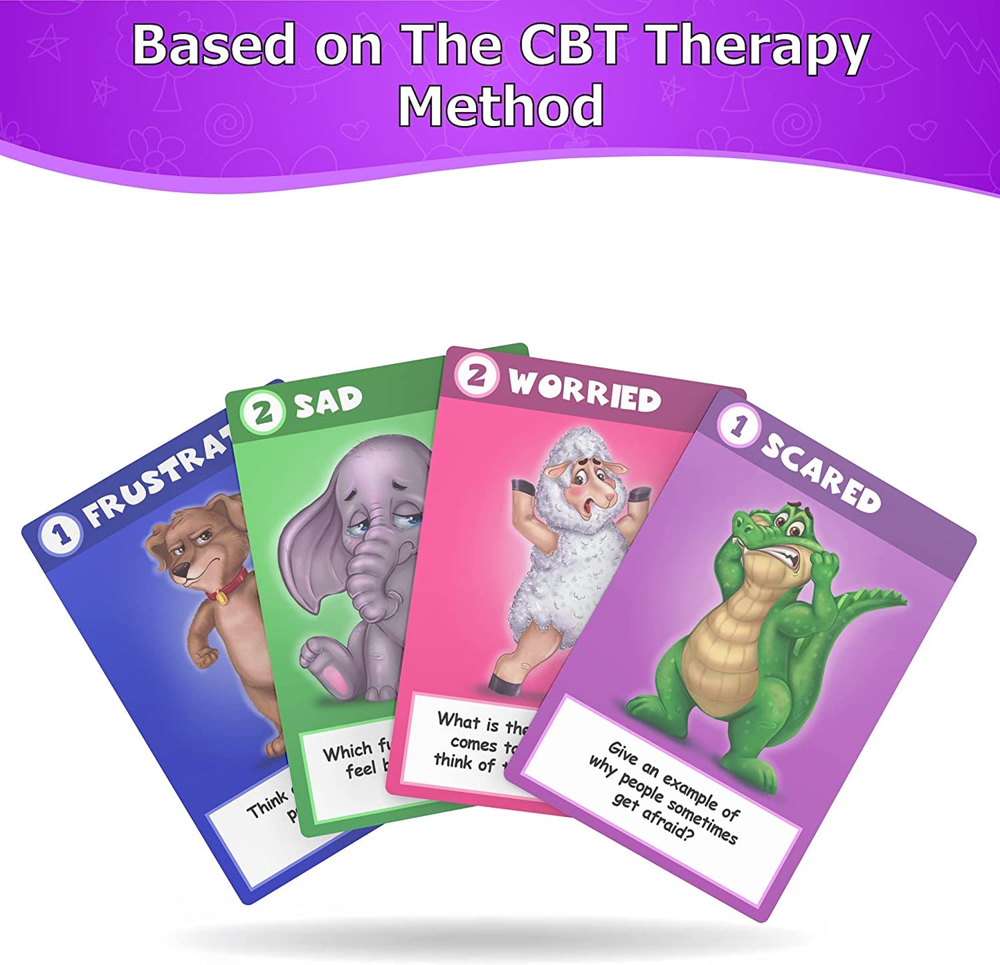 CBTiger Therapy Card Game for Kids - Develop Social Skills - Practice Emotional Awareness - and Improves Anger Control - for Counselors, Therapists, Teachers,and Parents