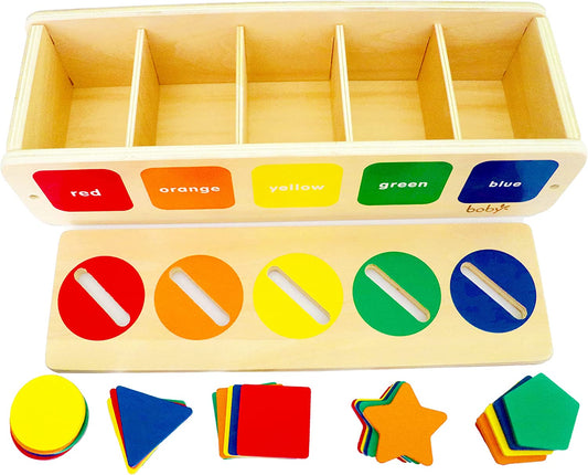 Dailyfunn Toys Color&Shape Sorting Learning Matching Box for Baby Toddlers 1-3 Year Old