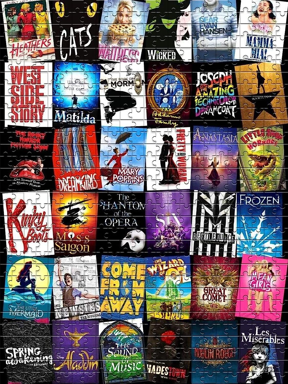 Jigsaw Puzzles for Adults 1000 Piece High Challenging DIY Large Puzzle Educational Toy Funny Family Games Unique Home Decor (Musical Theater)
