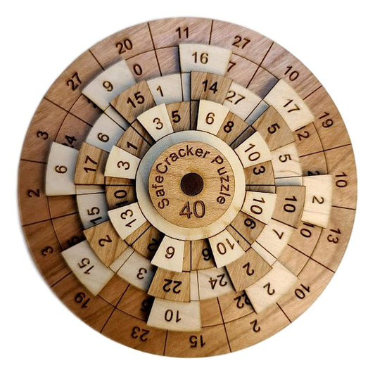 Safecracker 40 Wood Math Puzzle Crack the Code and Solve This Brain Teaser