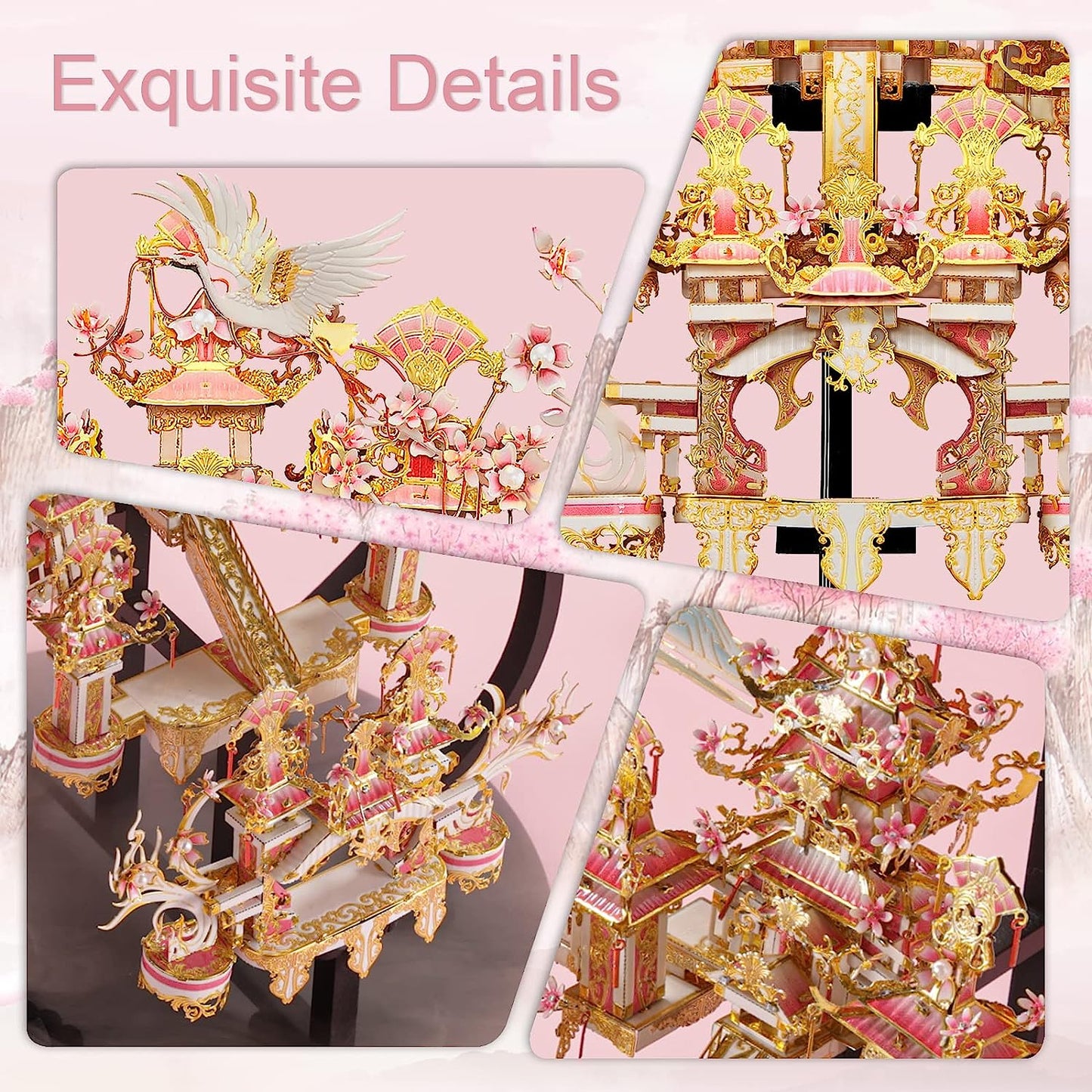 3D Puzzles for Adults - Xanadu Metal Model Building Kit, Challenging Brain Teaser 3D Metal Puzzle DIY Craft Kits, Creative Gifts & Chinese Home Decoration