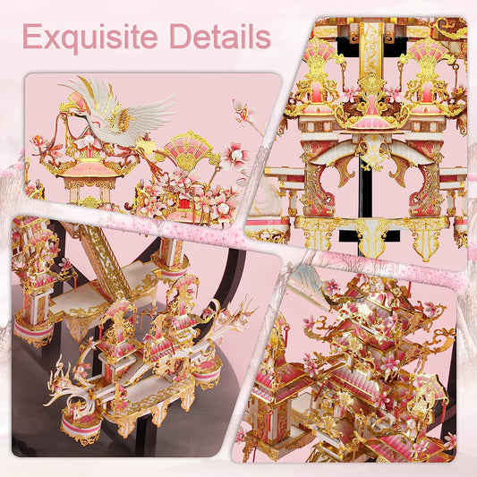 3D Puzzles for Adults - Xanadu Metal Model Building Kit, Challenging Brain Teaser 3D Metal Puzzle DIY Craft Kits, Creative Gifts & Chinese Home Decoration