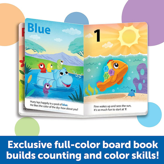 Learning Resources Spike and Friends Counting & Colors Book Set, Toddler Activities, Educational Toys Set, Color Teaching Toys, 6 Pieces, Age 18 Month+