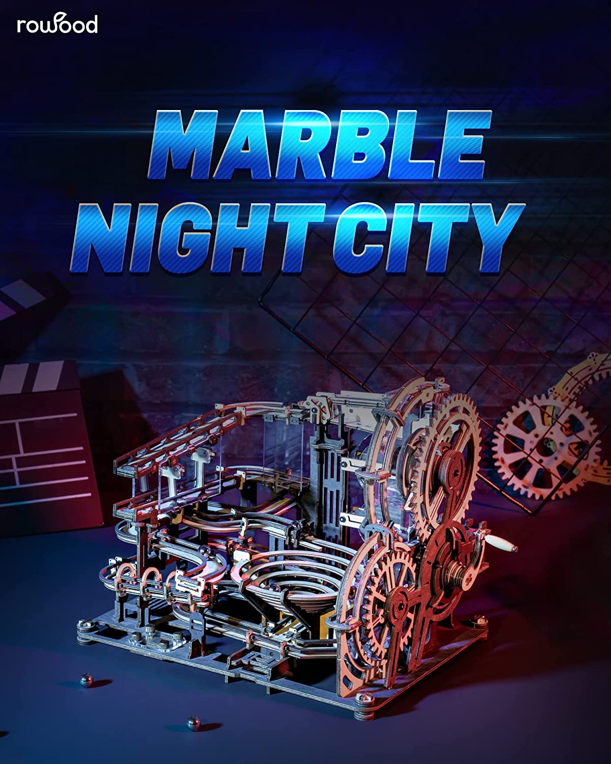 3D Puzzles for Adults, Model Kits for Adults to Build, Wooden Town Chris as Birthday Gifts for Teens- Marble Night City