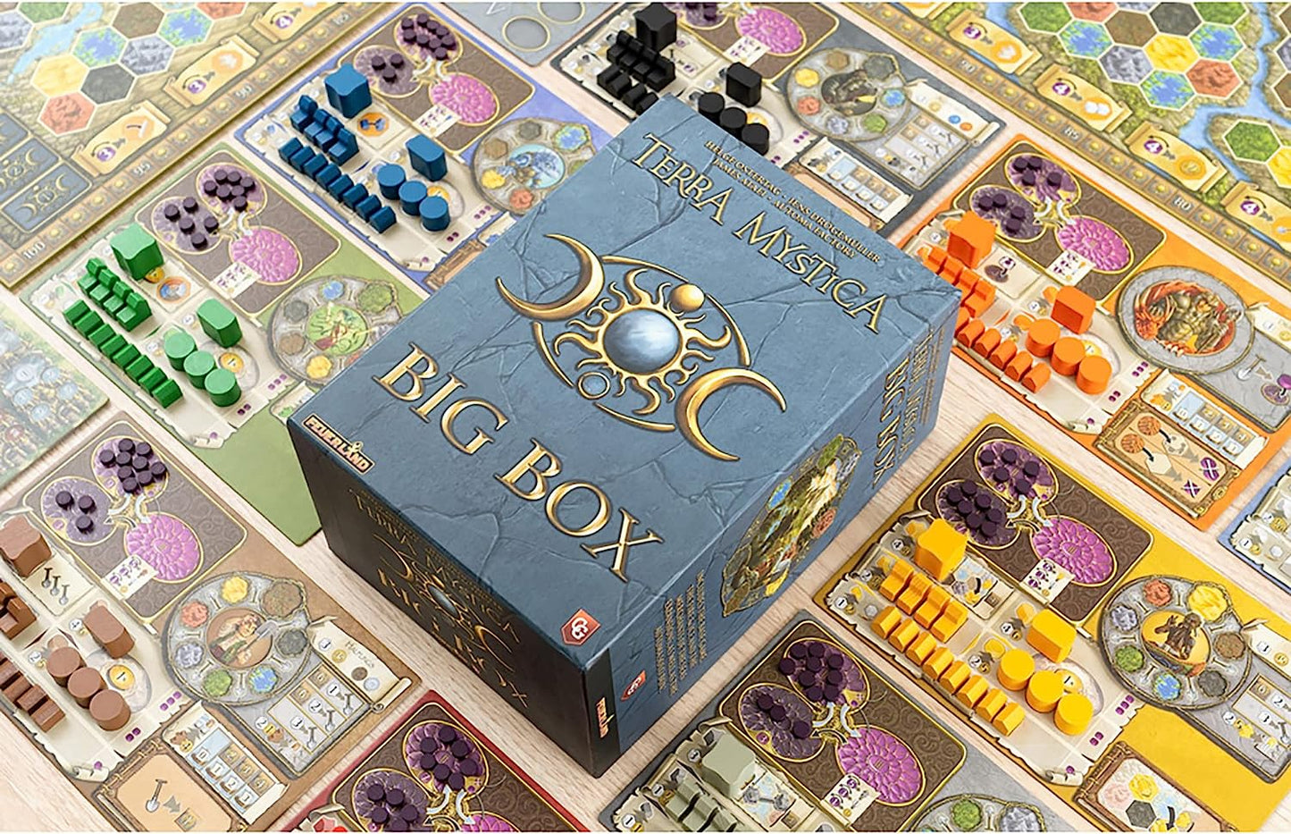 Terra Mystica: Big Box - Contains: Terra Mystica: Base Game, Fire & Ice Expansion, Merchants of The Seas Expansion by Automa Factory. Ages 14+, 1-5 Players, 30 Min Per Player