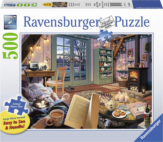 Cozy Retreat 500 Piece Large Format Jigsaw Puzzle for Adults - 14967 - Every Piece is Unique, Softclick Technology Means Pieces Fit Together Perfectly