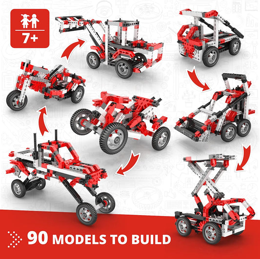 Inventor STEM Toys, 90 Motorized Models, Educational Toys for Kids 7+, Engineering Kit, Stem Building Toys, Gifts for Boys & Girls