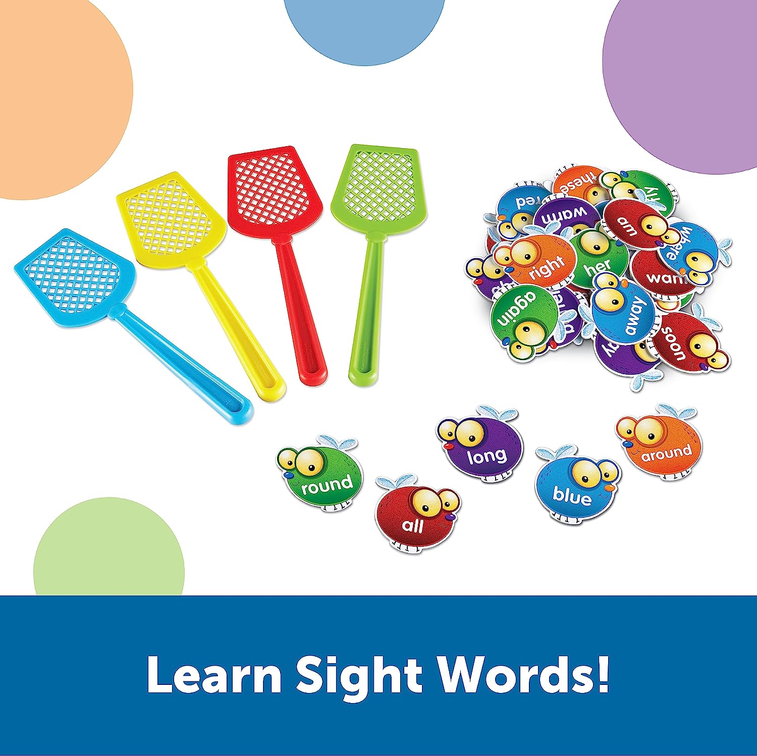 Learning Resources Sight Word Swat a Sight Words Game - 114 Pieces, Ages 5+ Educational Games for Kids, Sight Word and Brain Games for Kids, Kindergarten Learning Games