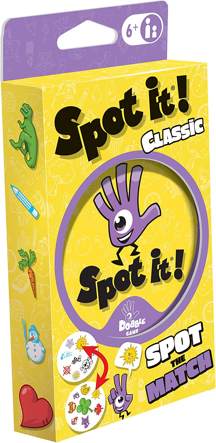 Spot It! Classic Card Game (Eco-Blister)| Matching Game | Fun Kids Game & Taco Cat Goat Cheese Pizza