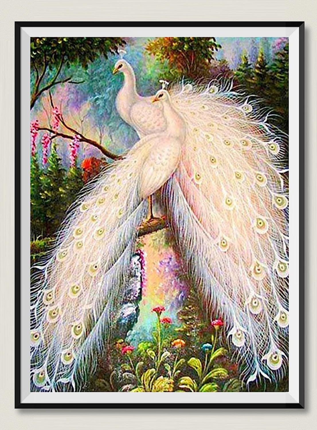 Two White Peacocks - 1000 Piece Wooden Puzzle - Educational Games Home Decor Jigsaw