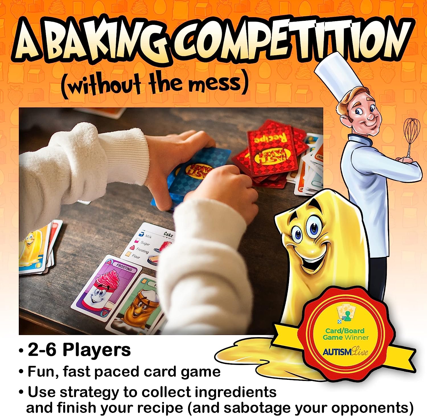 Family Card Game - 2022 Game of The Year Winner - Autism Live Award Winner - A Deliciously Fun Card Game for Family Game Night - 2-6 Players, Ages 7+ Fun Family Games for Kids and Adults
