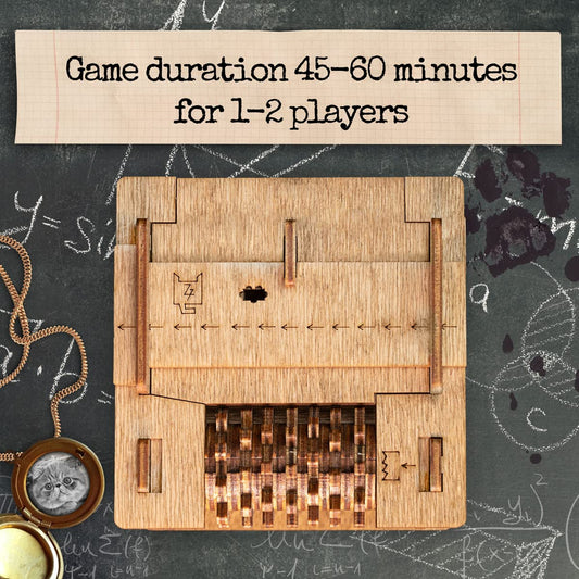 Cluebox Escape Room in a Box - Schrödingers Cat - Escape Game - Smart Wooden Puzzle - Unique Puzzle Games - Escape Box Games Adults - Puzzle Box for Kids (14+) - Brainteaser with a Secret