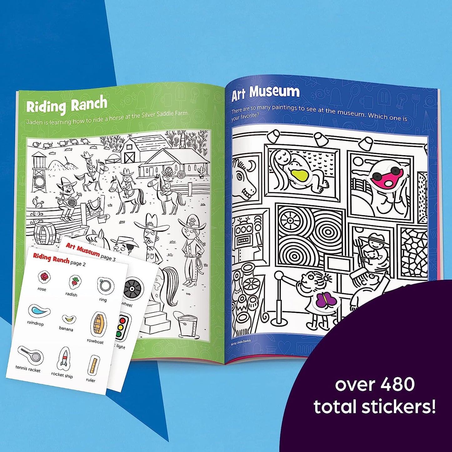 Highlights Hidden Pictures Sticker Fun Sticker Books for Kids Ages 3-6, 4-Pack, 64 Pages - Volume 2
