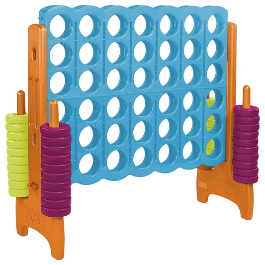 Jumbo 4-To-Score, Giant Game, Vibrant & Jenga Official Giant JS7 - Jumbo Large Size Stacks to Over 5 feet, Includes Heavy-Duty Carry Bag, Premium Hardwood Blocks, Splinter Resistant